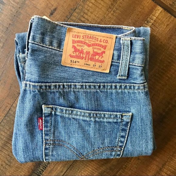 Levi’s 514 Straight Medium Wash Mid Rise Jeans, 27 - Picture 1 of 11